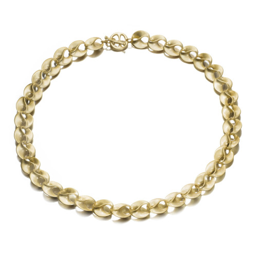 Necklace with small links in 18k gold vermeil sterling silver