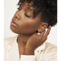 Hook earrings with small links in 18k gold vermeil sterling silver