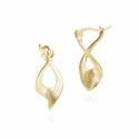 Infinity shape earrings in sterling silver with 18k gold vermeil