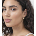 Infinity shape earrings in sterling silver with 18k gold vermeil