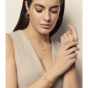 Irregular two-link pendant in sterling silver with 18k gold vermeil