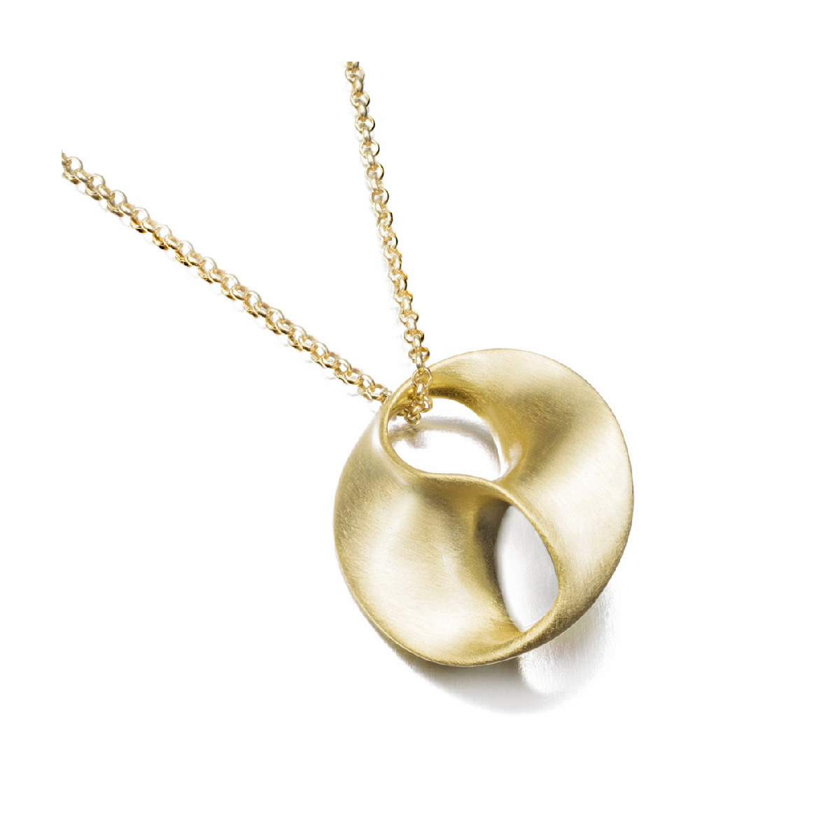 Link pendant in 18k gold vermeil sterling silver