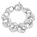 Large link bracelet in sterling silver