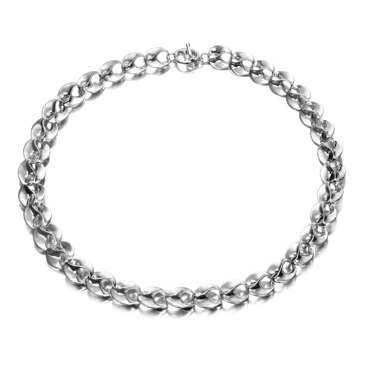 Necklace with small links in sterling silver