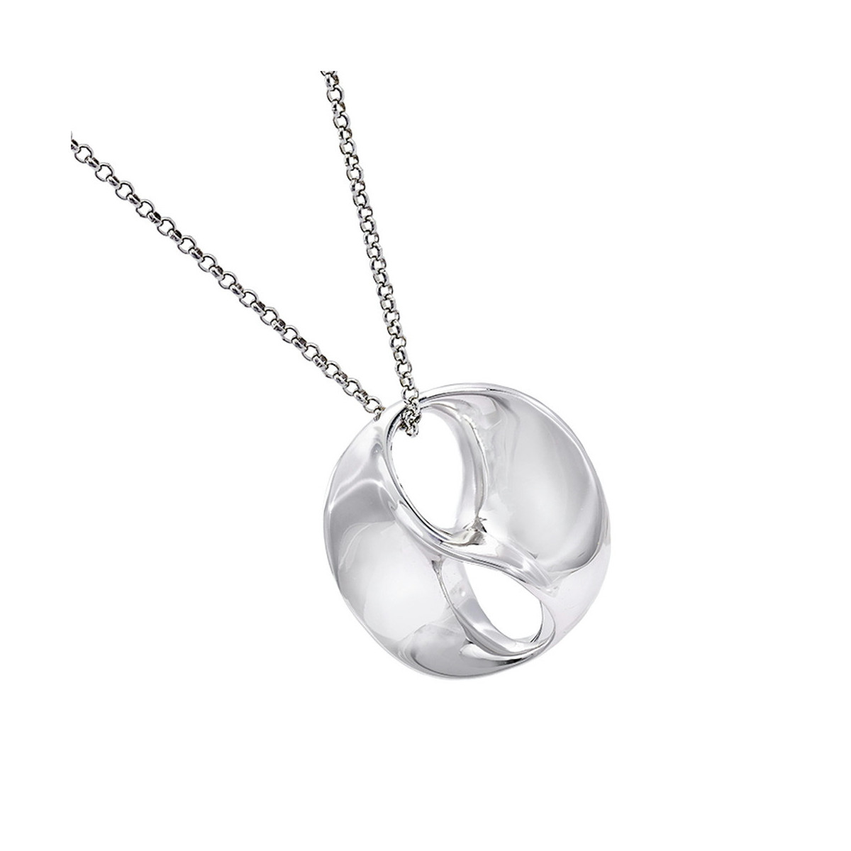 Link pendant in sterling silver