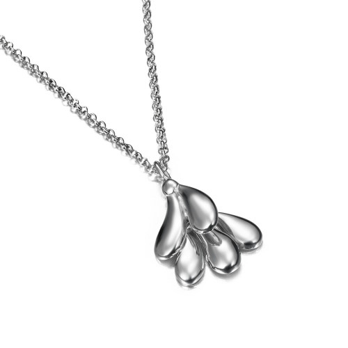 Colgante con diseño orgánico de plata de ley 925