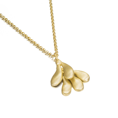 Rounded shapes design pendant in 18k gold vermeil sterling silver
