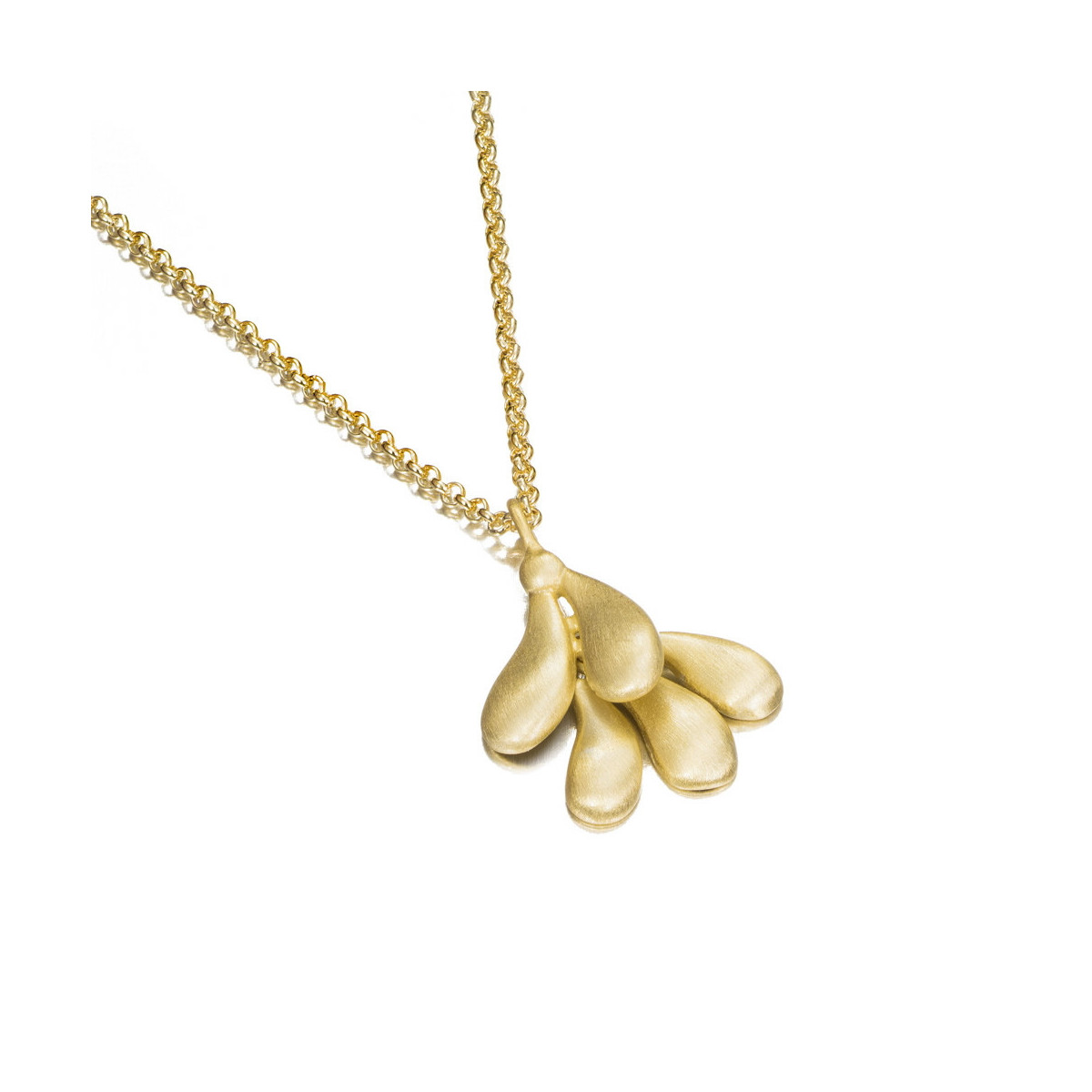 Rounded shapes design pendant in 18k gold vermeil sterling silver