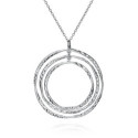 Interlocking Rings Pendant in Sterling Silver 925
