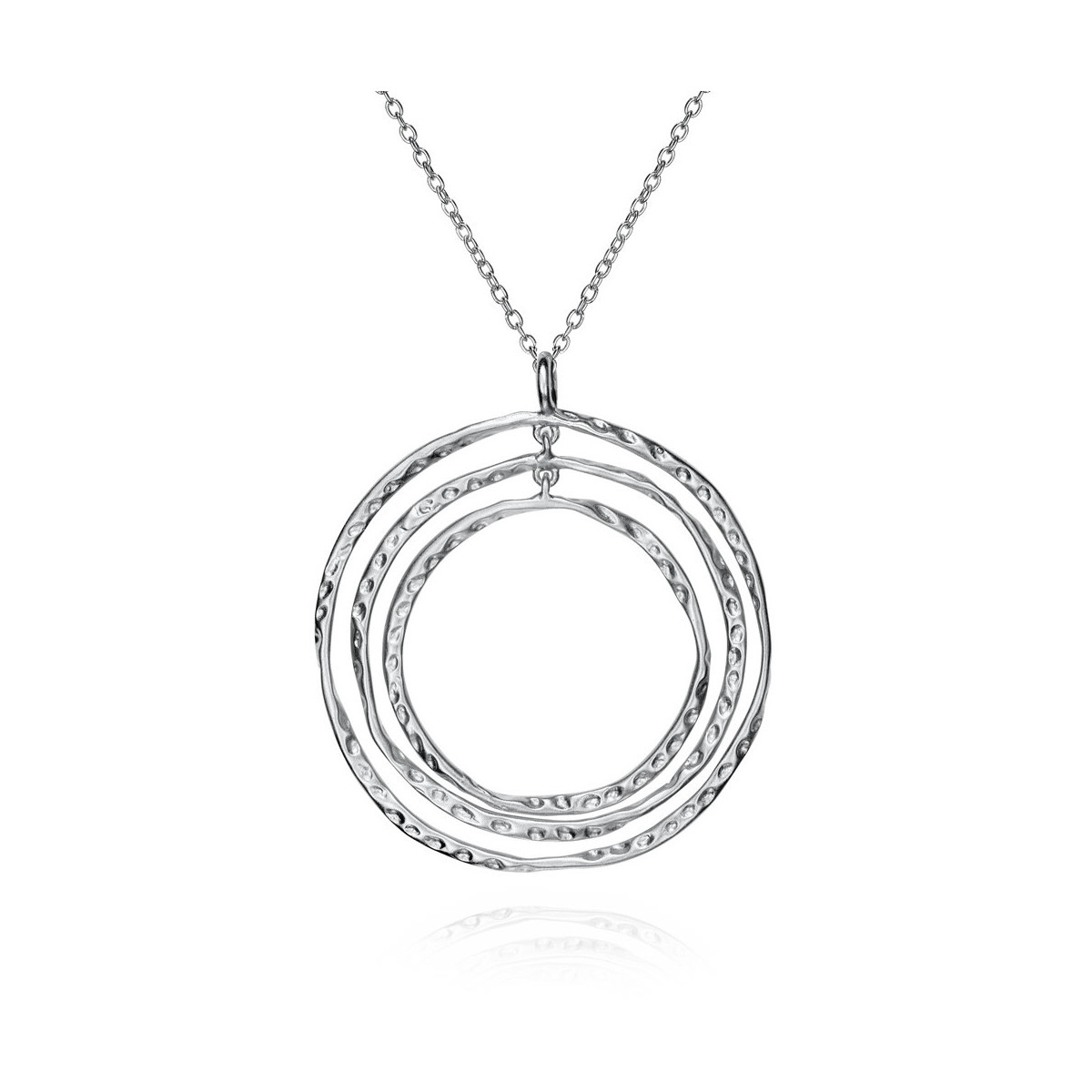 Interlocking Rings Pendant in Sterling Silver 925