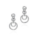 Interlocking Rings Earrings in Sterling Silver 925