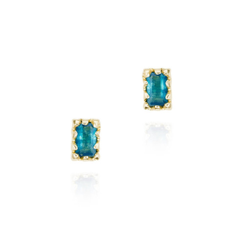 Apatite Earrings in Sterling Silver with 18k Gold Vermeil