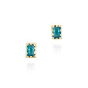 Apatite Earrings in Sterling Silver with 18k Gold Vermeil