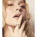 Organic spiral ring in sterling silver with 18k gold vermeil