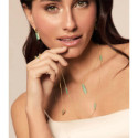Long necklace with amazonite in sterling silver with 18k gold vermeil