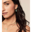 Stud earrings with amazonite in sterling silver with 18k gold vermeil