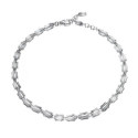 Collar de motivos irregulares de plata de ley 925