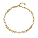 Collar de motivos irregulares de plata con baño de oro 18k