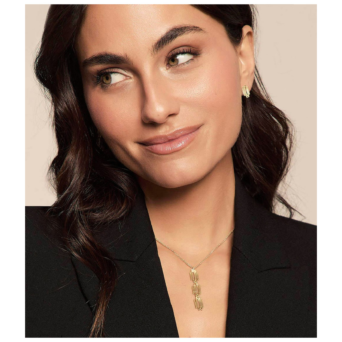 Irregular motif earrings in sterling silver with 18k gold vermeil