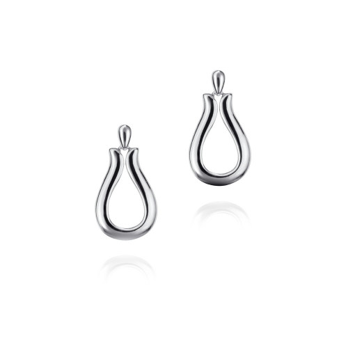 Pendientes orgánicos en plata de ley 925