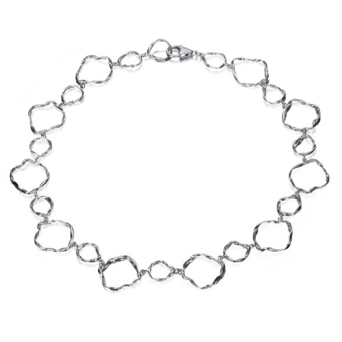 Collar de formas irregulares de plata de ley 925