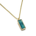 Colgante con apatita facetada de plata de ley con baño de oro 18k