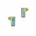 Earrings with turquoise in sterling silver with 18k gold vermeil