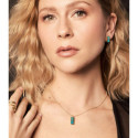 Turquoise pendant with unique cuts in sterling silver with 18k gold vermeil