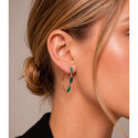 Hoop earrings with geometric apatites in sterling silver with 18k gold vermeil