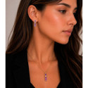 Amethyst pendant with unique cuts in sterling silver with 18k gold vermeil