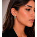 Earrings with apatite with unique cuts in sterling silver with 18k gold vermeil