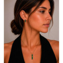 Green onyx pendant with unique cuts in sterling silver with 18k gold vermeil