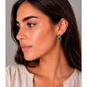 Geometric earrings with apatite in sterling silver with 18k gold vermeil