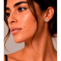 Hexagonal Moss Agate Midi Earrings with 18k Gold Vermeil