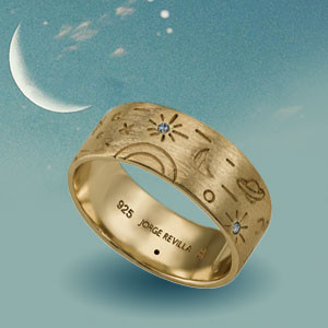 planetarium collection in sterling silver with blue topaz