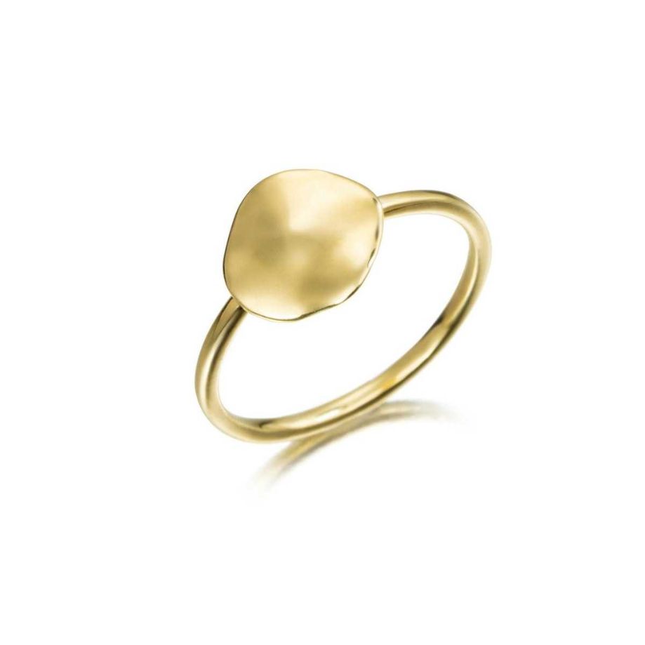 Aqua Ring in Silver. 18k Gold Vermeil